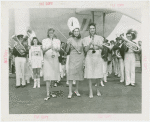 Amusements - Performers and Personalities - Musicians - Andrews Sisters - With marching band