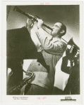 Amusements - Performers and Personalities - Musicians - Benny Goodman Orchestra - Playing clarinet into microphone