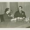 Amusements - Performers and Personalities - Musicians - Guy Lombardo and the Royal Canadians - Having tea with Grover Whalen