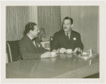 Amusements - Performers and Personalities - Musicians - Guy Lombardo and the Royal Canadians - Having tea with Grover Whalen