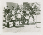 Amusements - Performers and Personalities - Musicians - Krupa, Gene and Algerian Drummers - Krupa watches drummers in Court of Peace