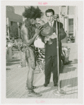 Amusements - Performers and Personalities - Musicians - Krupa, Gene and Algerian Drummers - Krupa and drummer in Court of Peace
