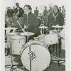 Amusements - Performers and Personalities - Musicians - Krupa, Gene and Algerian Drummers - Krupa and Algerian drummer in Court of Peace