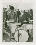 Amusements - Performers and Personalities - Musicians - Krupa, Gene and Algerian Drummers - Krupa and Algerian drummer in Court of Peace