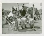 Amusements - Performers and Personalities - Musicians - Krupa, Gene and Algerian Drummers - Krupa watches drummers in Court of Peace