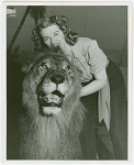 Amusements - Performers and Personalities - Musicians - Mercer, Ruby - With lion