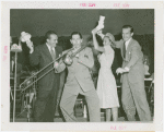Amusements - Performers and Personalities - Musicians - Tommy Dorsey Orchestra - Milton Berle, Tommy Dorsey, Edythe Wright and Hoagy Carmichael