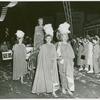 Amusements - Performers and Personalities - Showgirls - On parade in robes