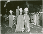 Amusements - Performers and Personalities - Showgirls - On parade in robes