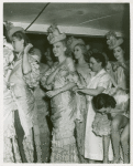 Amusements - Performers and Personalities - Showgirls - Getting into costumes