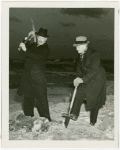 Amusements - Shows and Attractions - Grover Whalen and Richard E. Byrd breaking ground for Penguin Island