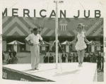 Amusements - Shows and Attractions - Aerial Acts and Airshows - Fox, Betty and Benny - Betty jumping rope, Benny watches