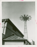 Amusements - Shows and Attractions - Aerial Acts and Airshows - Vess, Ginger - Suspended in air from Parachute Jump