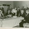 Amusements - Shows and Attractions - Frank Buck's Jungleland - Frank Buck, Betty and Benny Fox, Harvey Gibson and others eating at Terrace Club