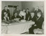 Amusements - Shows and Attractions - Frank Buck's Jungleland - Frank Buck, Betty and Benny Fox, Harvey Gibson and others eating at Terrace Club