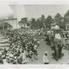 Amusements - Shows and Attractions - Frank Buck's Jungleland - Elephants - Frank Buck riding in procession