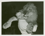 Melvin Koontz with Lion