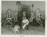 Amusements - Shows and Attractions - Frank Buck's Jungleland - Lions and Tigers - Frank Phillips with lions