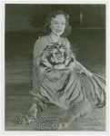 Amusements - Shows and Attractions - Frank Buck's Jungleland - Lions and Tigers - Woman with tiger