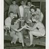 Amusements - Shows and Attractions - Frank Buck's Jungleland - Monkeys and Chimpanzees - Monkey with showgirls