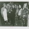 Amusements - Shows and Attractions - Wild West - Grover Whalen with Indians and man in apron