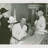 Amusements - Villages - Little Miracle Town - Morris Guest with man and midget holding model