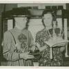 Amusements - Villages - Merrie England - Woman and guard holding Crown Jewels replicas