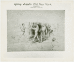 Amusements - Villages - Old New York - Sketch of men boxing