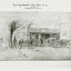 Amusements - Villages - Old New York - Sketch of horseshoeing shop