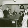 Amusements - Villages - Old New York - Woman tried in courtroom
