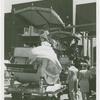 Amusements - Villages - Old New York - Girl in costume alighting horse bus