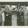 Apparel and Accessories Exhibit - Grover Whalen and others at cornerstone ceremony