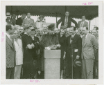 Apparel and Accessories Exhibit - Grover Whalen and others at cornerstone ceremony