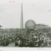 Apparel and Accessories Exhibit - Crowd at cornerstone ceremonies