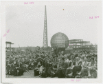 Apparel and Accessories Exhibit - Crowd at cornerstone ceremonies