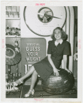 Arkansas Participation - Prize watermelon and girl on Guess Your Weight