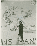 Art - Murals - Asbestos - Man in front of
