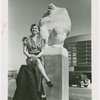 Art - Sculpture - Baboon Fountain (Marshall M. Fredericks) - Woman with baboon