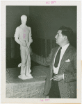 Art - Sculpture - Federal Building Competition - Louis Slobodkin with runner-up sculpture, Unity