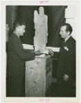 Art - Sculpture - Federal Building Competition - Harry Poole Camden receiving check