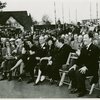 Art - Sculpture - To the Morrow (Gertrude Vanderbilt Whitney) - Gertrude Vanderbilt Whitney, Fiorello LaGuardia and Grover Whalen with others at dedication