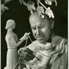 Art - Sculpture - Time and the Fates of Man and sculptor (Paul Manship; photo by Margaret Bourke-White)