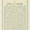 Capt. H. Cannon.