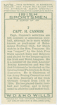 Capt. H. Cannon.