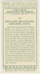 The late Sir Lingard Goulding, Bart.