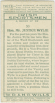 Hon. Mr. Justice Wylie.