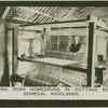 Weaving Irish homespuns in cottage room, Donegal Highlands.