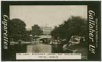 The lake, Stephen's Green, and Shelbourne Hotel, Dublin.