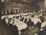 Group portrait at a dinner for Spencer Trask at the National Arts Club, 1908