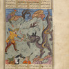 Bahrâm Gûr kills a dragon.